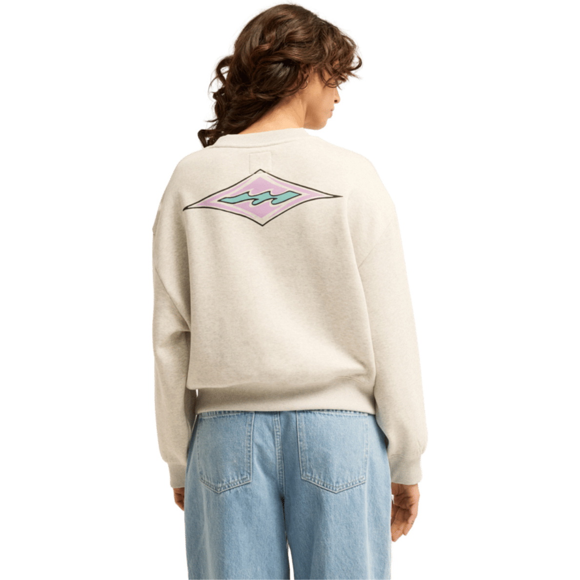 2026 Billabong Womens Heritage Crew Sweatshirt EBJSF00203 - Grey Heather